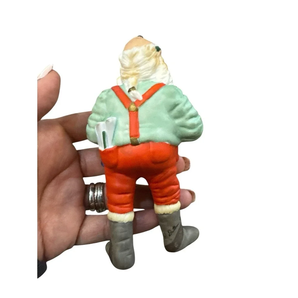 Hallmark Keepsake Ornament 1986 On the Right Track ‎ Porcelain Santa Claus